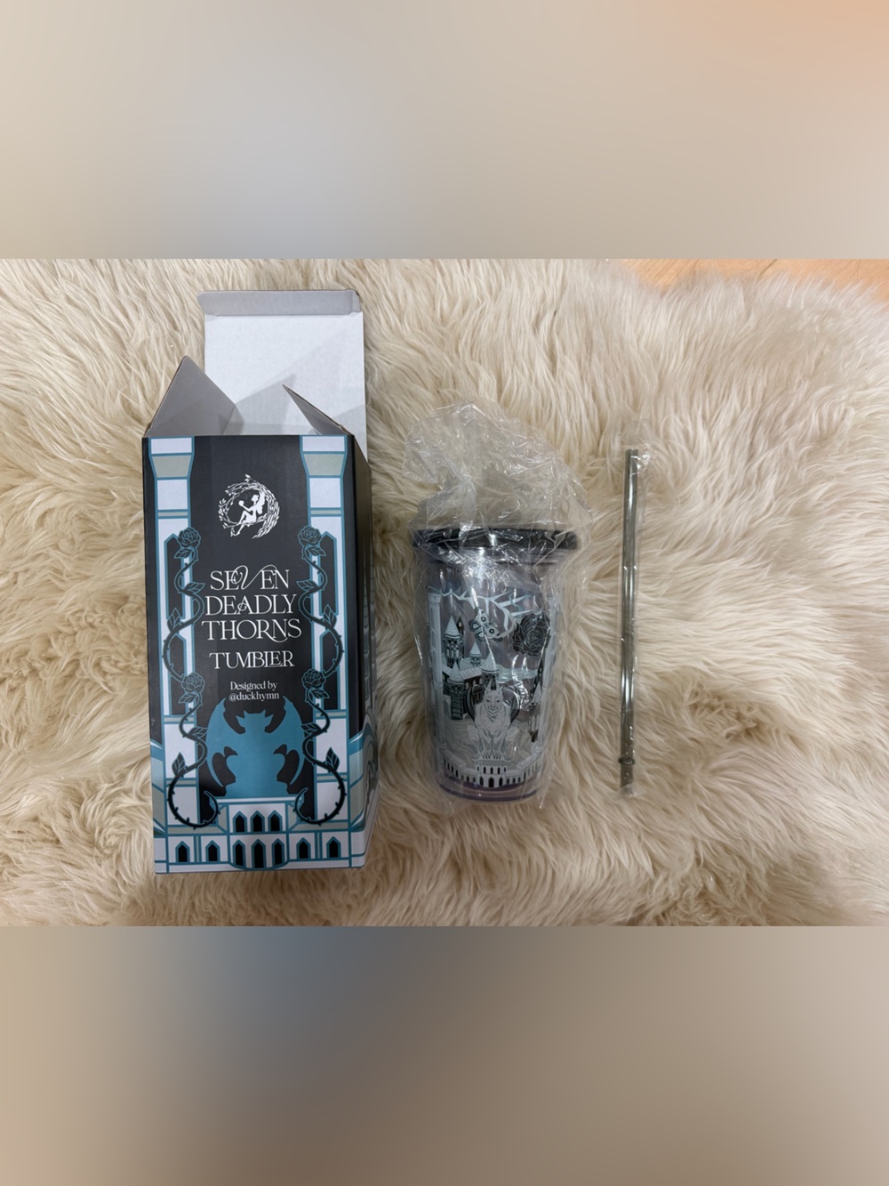 Fairyloot Seven Deadly Thorns Themed Tumbler - NEW & Sealed
